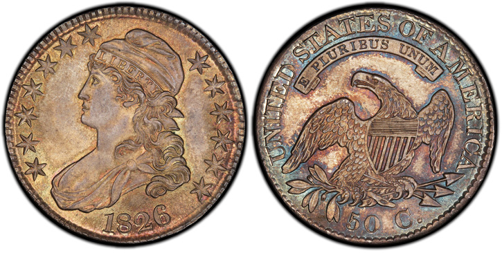 1826 Capped Bust Half Dollar. O-118a. MS-65+ (PCGS).